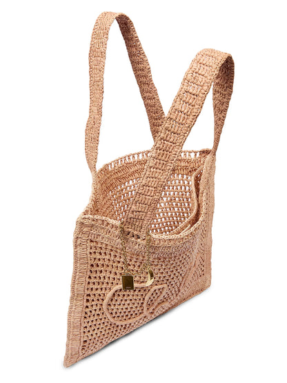 Chloé Summer Banana Logo Crocheted Tote Bag