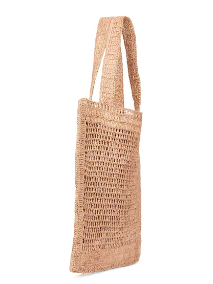 Chloé Summer Banana Logo Crocheted Tote Bag