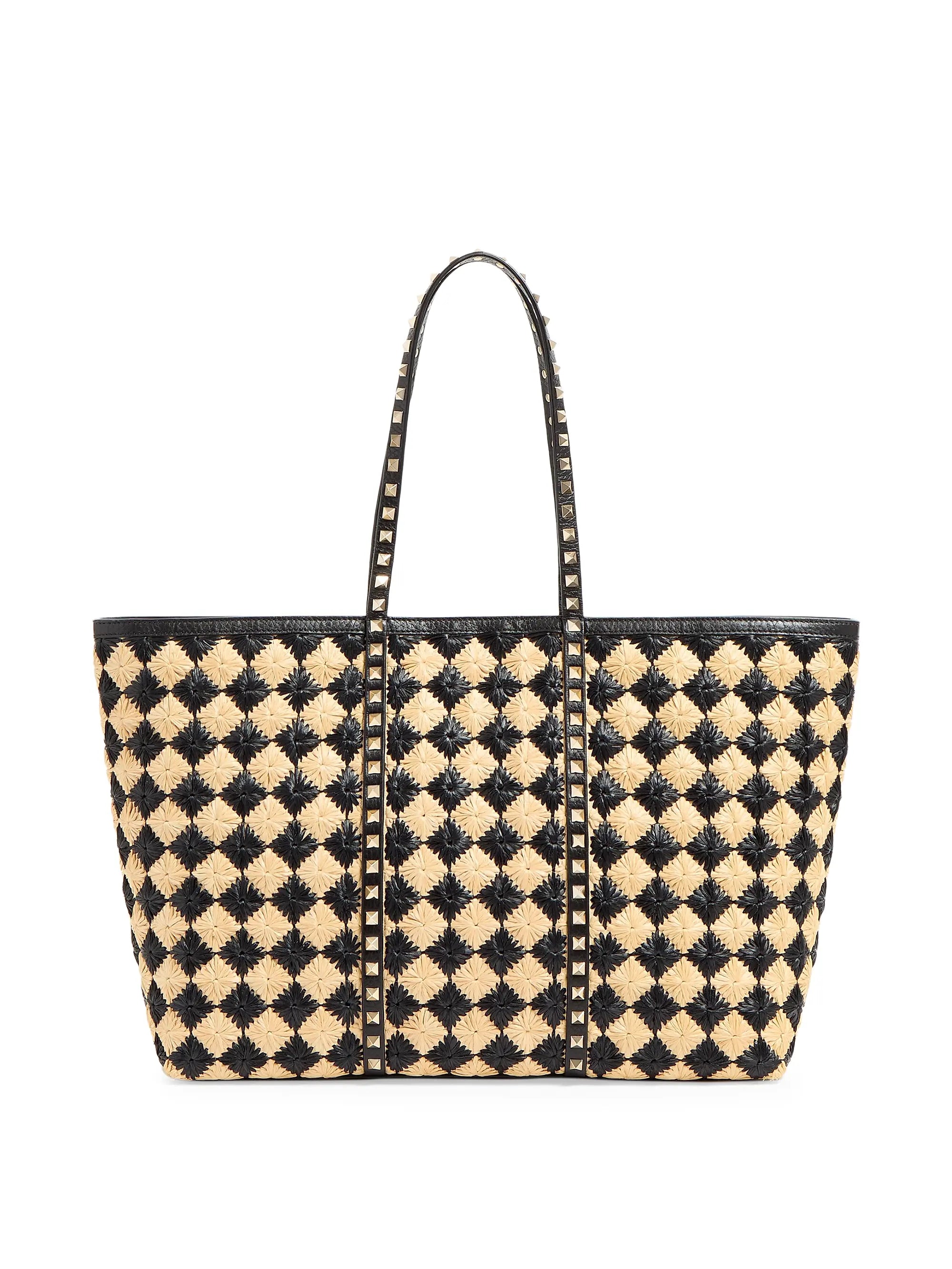 Valentino Garavani Rockstud Embroidered Shopping Bag
