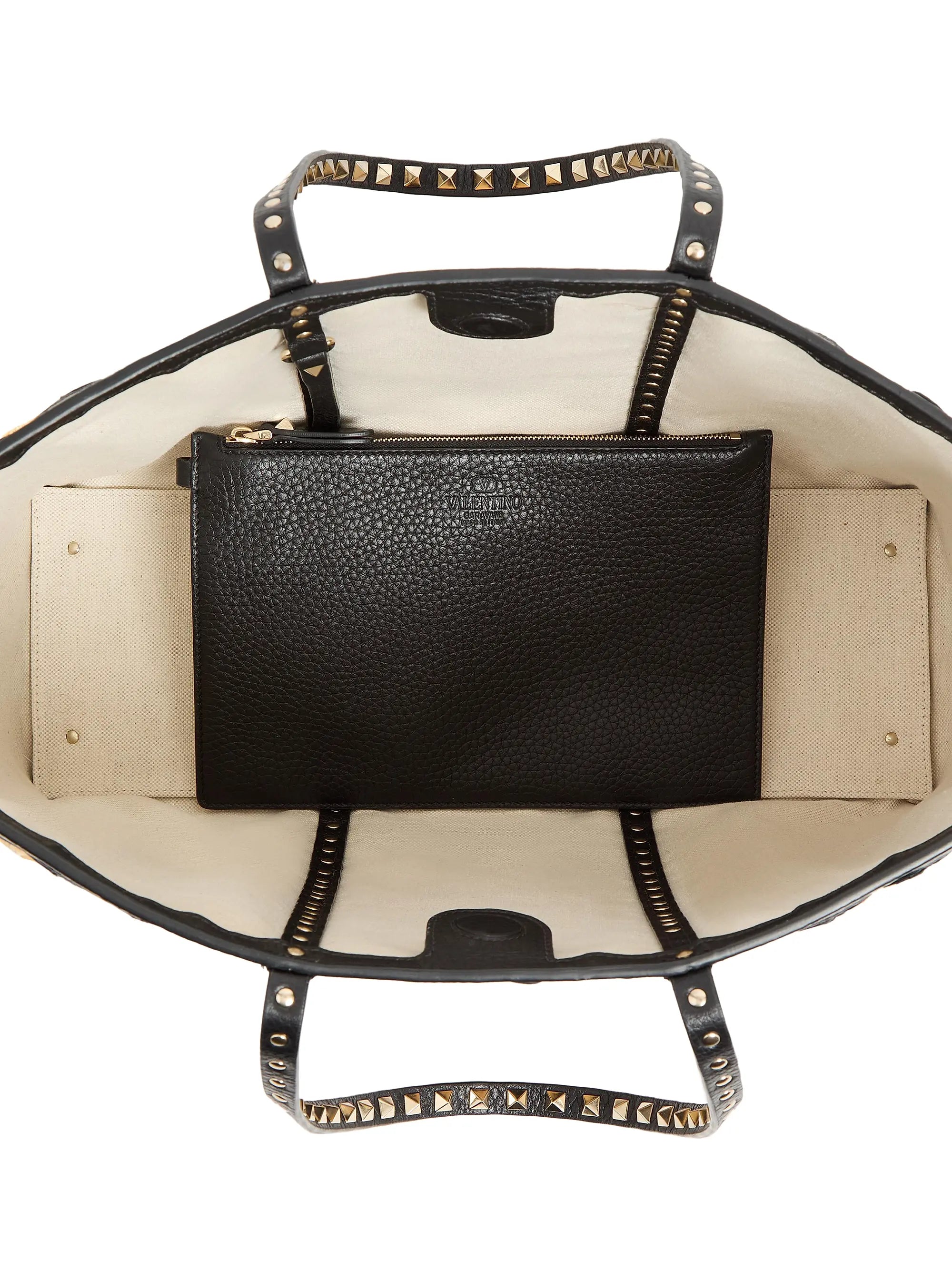 Valentino Garavani Rockstud Embroidered Shopping Bag