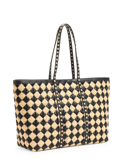 Valentino Garavani Rockstud Embroidered Shopping Bag