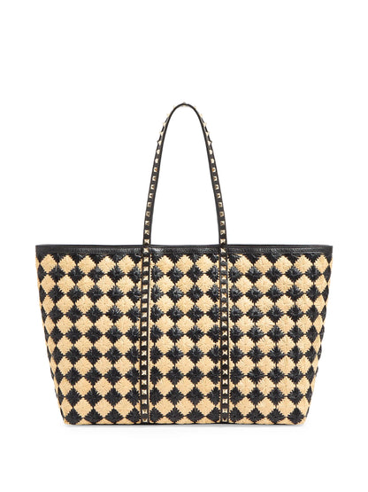 Valentino Garavani Rockstud Embroidered Shopping Bag