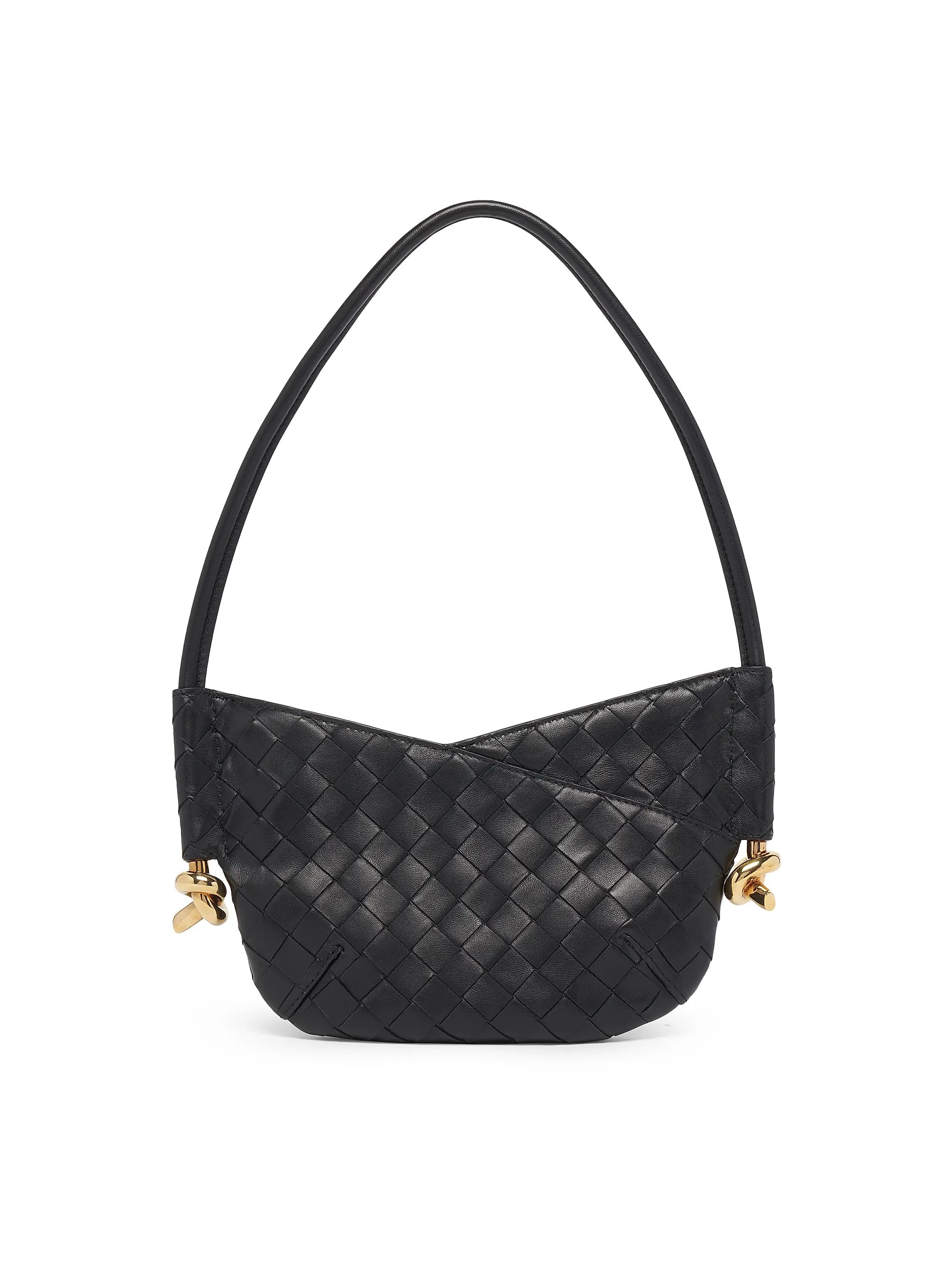 Bottega Veneta Mini Baby Solstice Intrecciato Leather Shoulder Bag