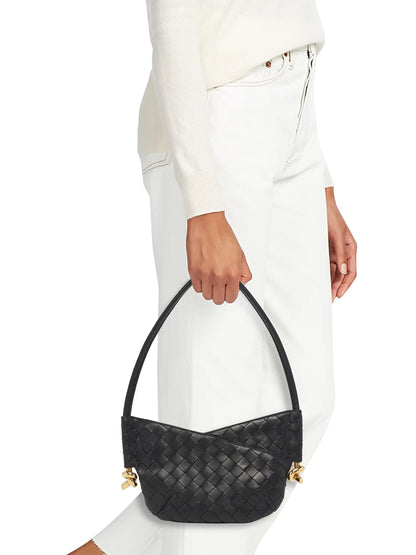 Bottega Veneta Mini Baby Solstice Intrecciato Leather Shoulder Bag