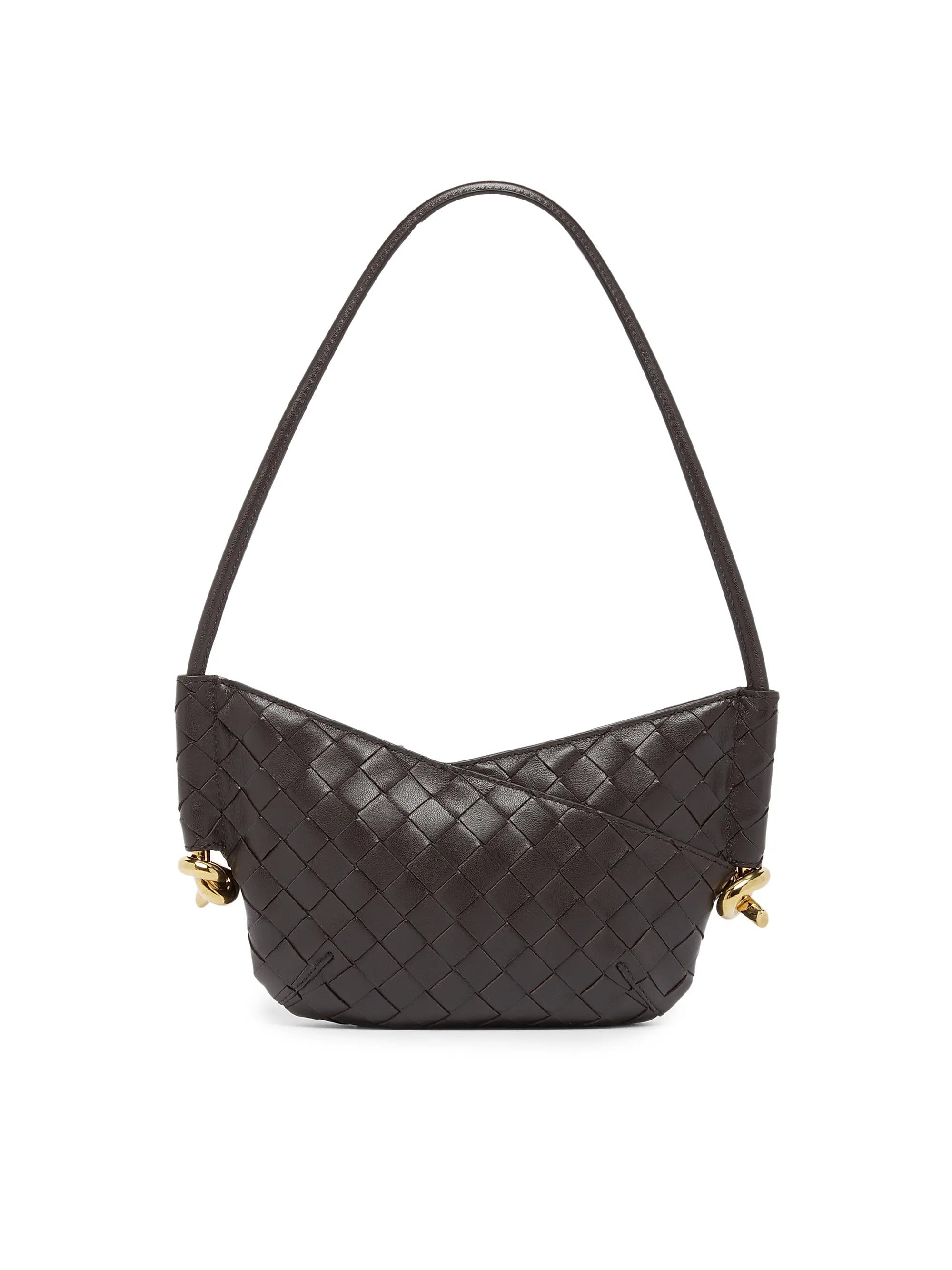 Bottega Veneta Mini Baby Solstice Intrecciato Leather Shoulder Bag