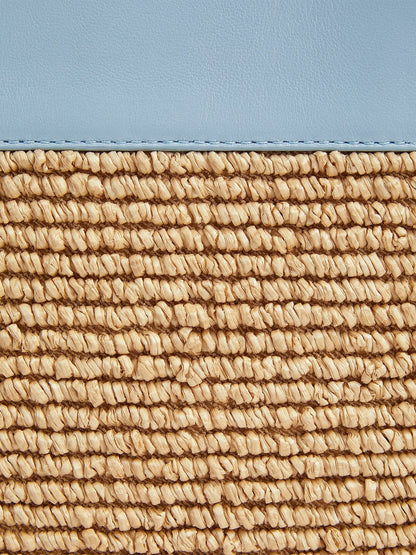 Bottega Veneta Raffia Andiamo Top Handle Bag
