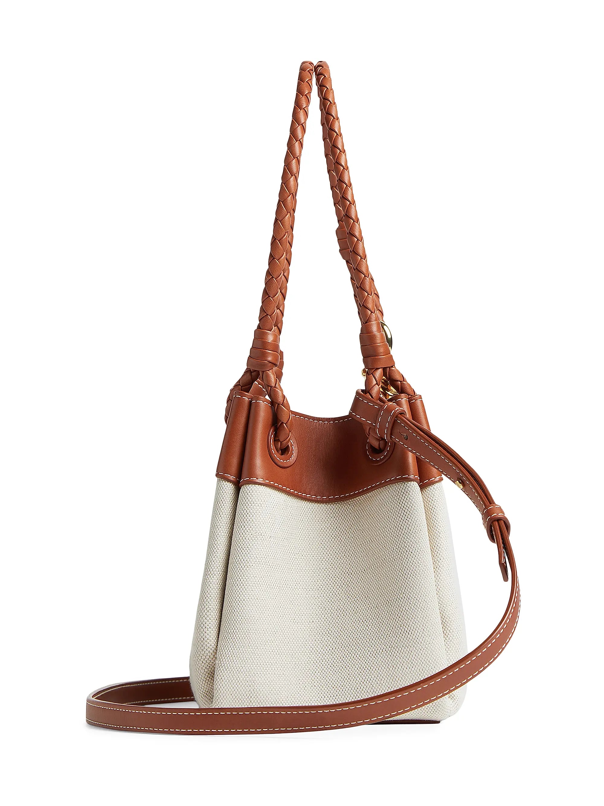 Bottega Veneta Small Parachute Leather & Canvas Shoulder Bag