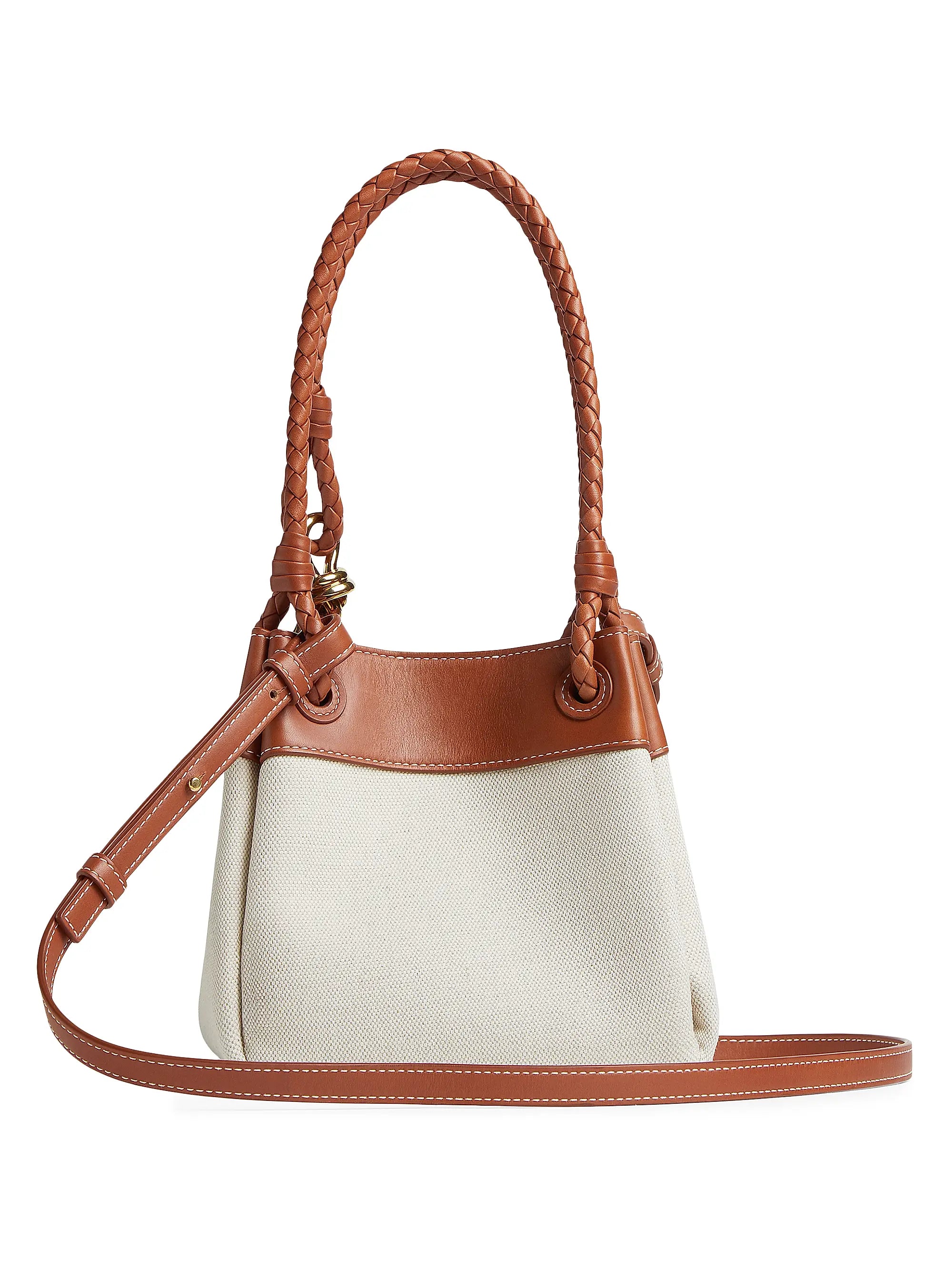 Bottega Veneta Small Parachute Leather & Canvas Shoulder Bag