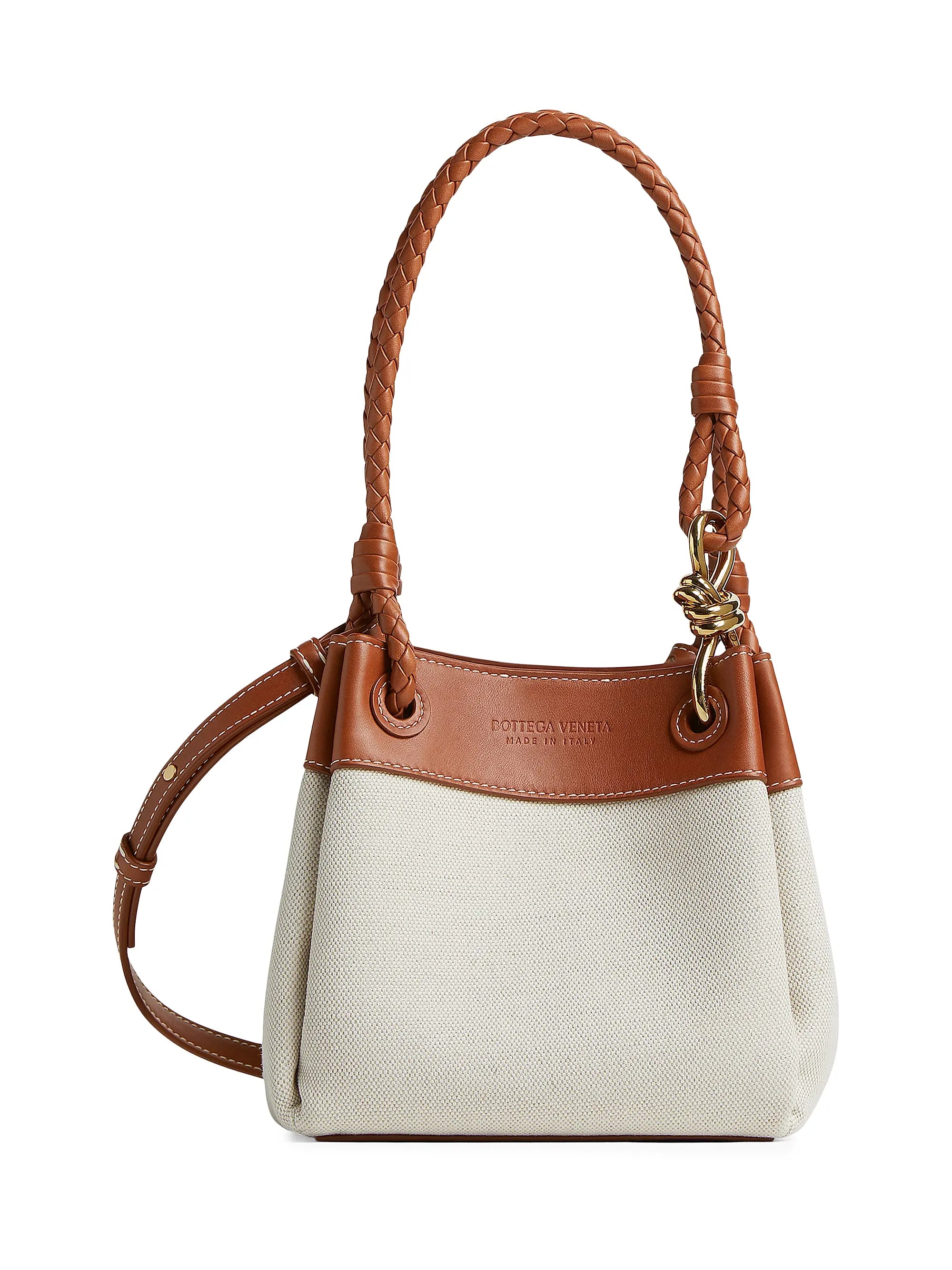 Bottega Veneta Small Parachute Leather & Canvas Shoulder Bag