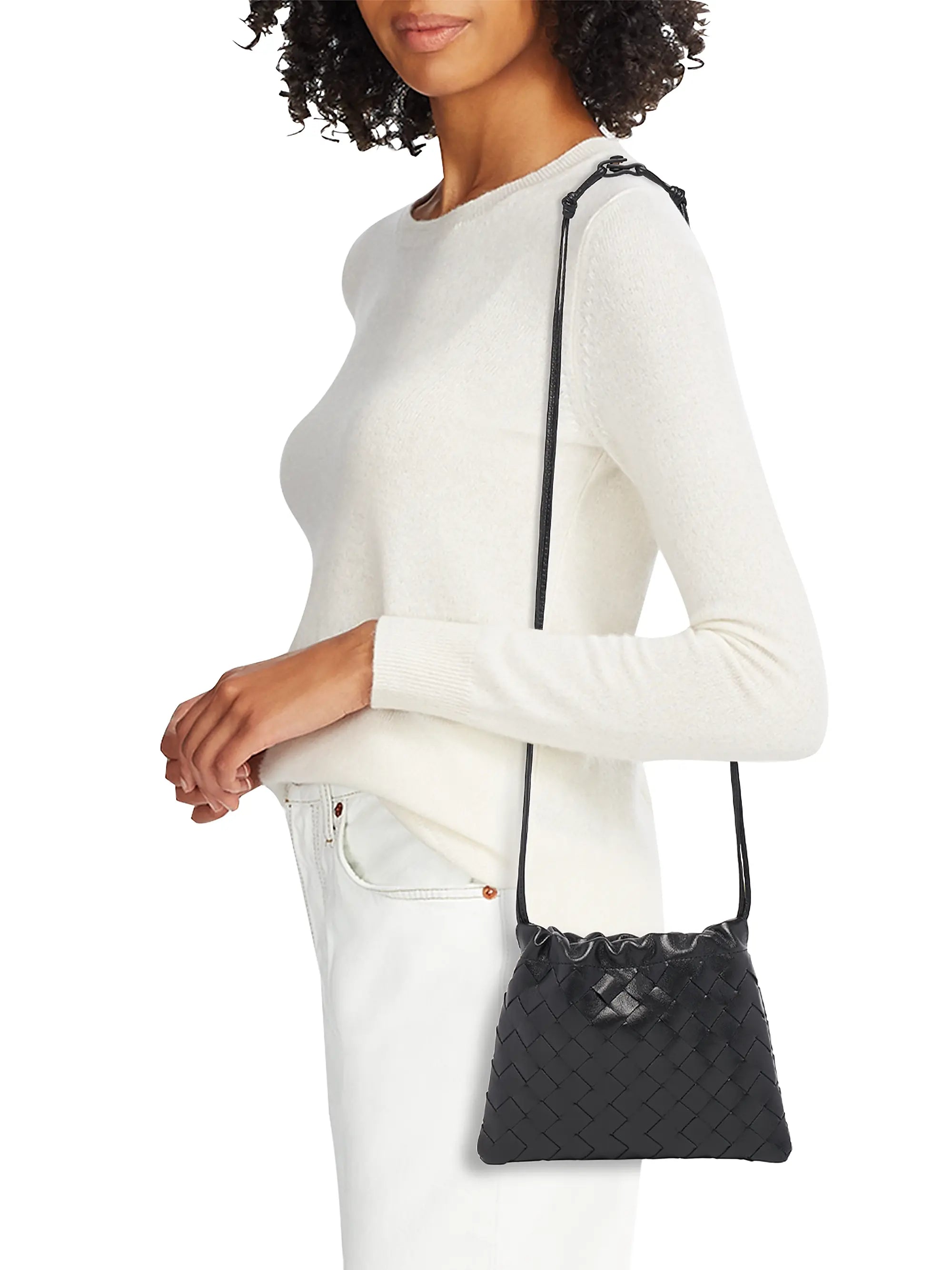 Bottega Veneta Small Dustbag Intrecciato Leather Crossbody Bag
