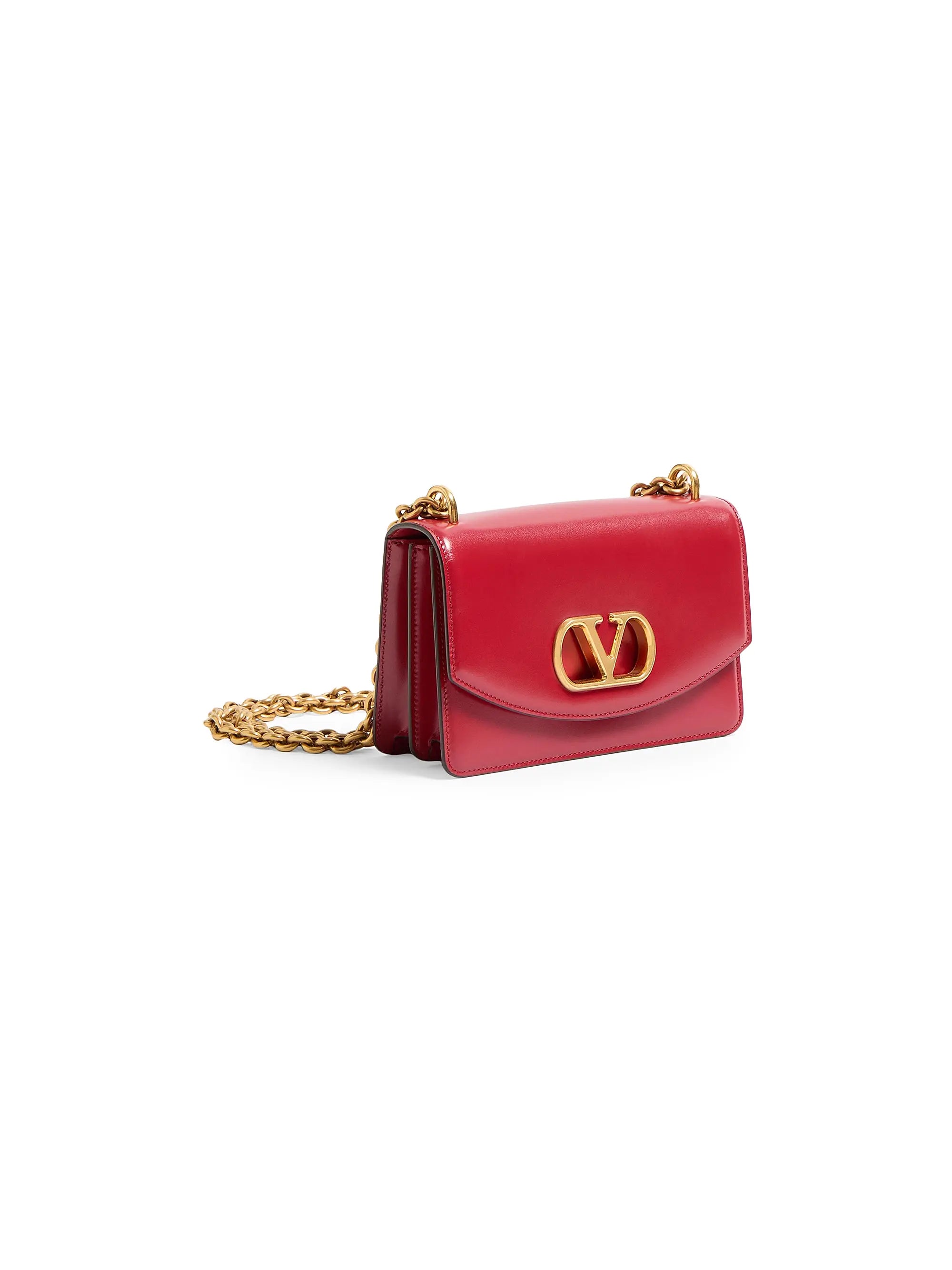 Valentino Garavani Small Vain Shoulder Bag in Shiny Calfskin