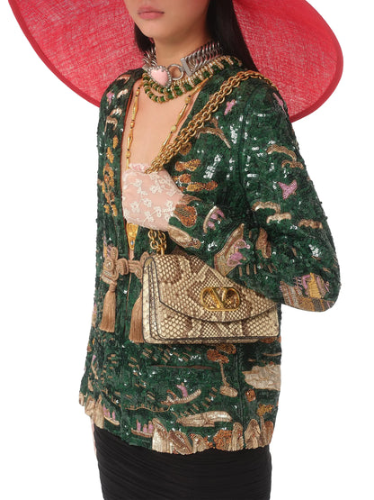 Valentino Garavani Vain Small Shoulder Bag in Python