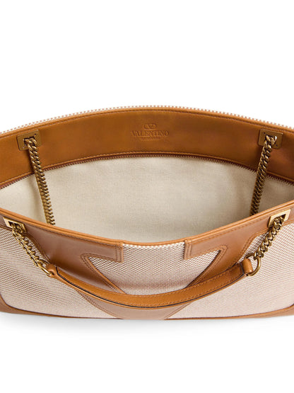 Valentino Garavani Viva Superstar Medium Canvas Shopping Bag