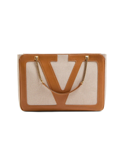Valentino Garavani Viva Superstar Medium Canvas Shopping Bag