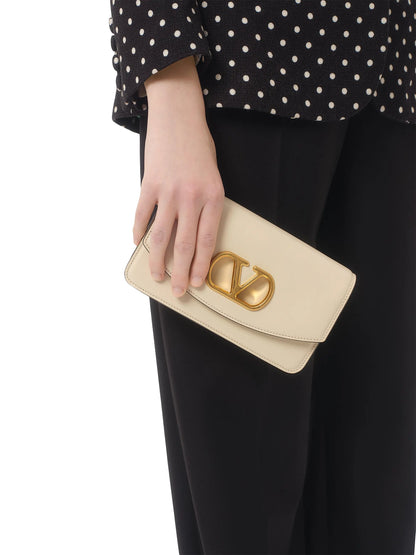 Valentino Garavani Vain Clutch Bag in Shiny Calfskin