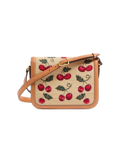 Valentino Garavani 9to5 Shoulder Bag in Synthetic Jacquard Raffia