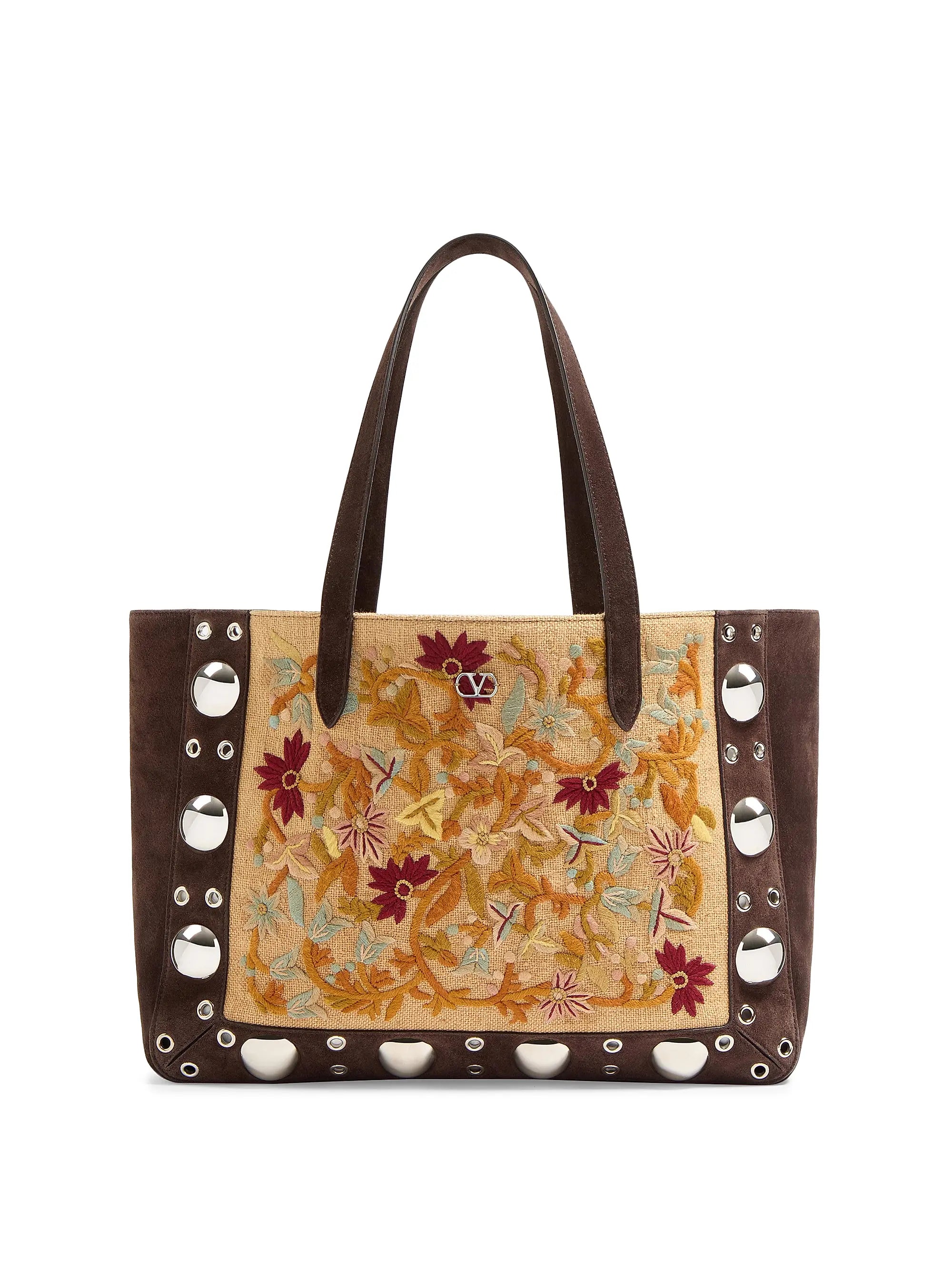 Valentino Garavani Nellcôte Medium Embroidered Shopping Bag