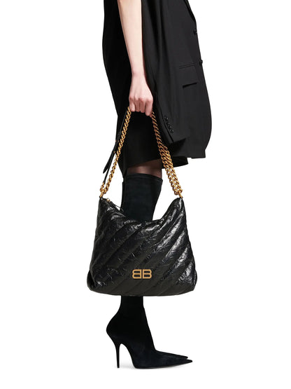 Balenciaga Crush Medium Quilted Hobo Bag