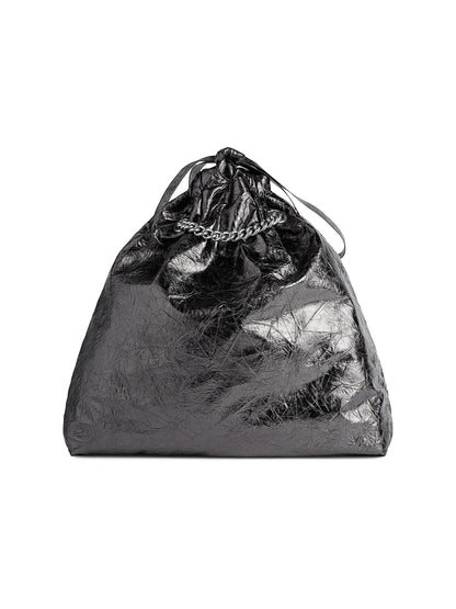 Balenciaga Crush Medium Metallized Tote Bag
