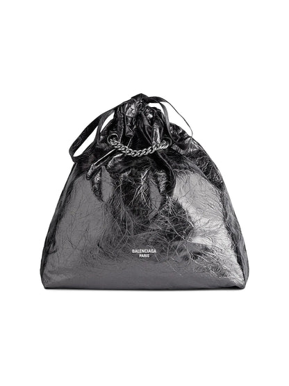 Balenciaga Crush Medium Metallized Tote Bag