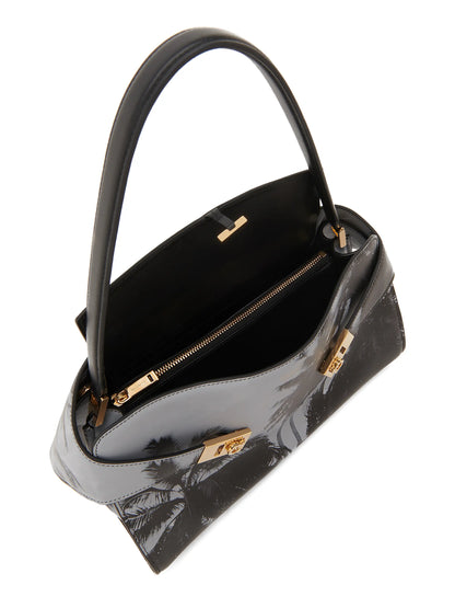 FERRAGAMO Gancini Palm-Printed Leather Shoulder Bag
