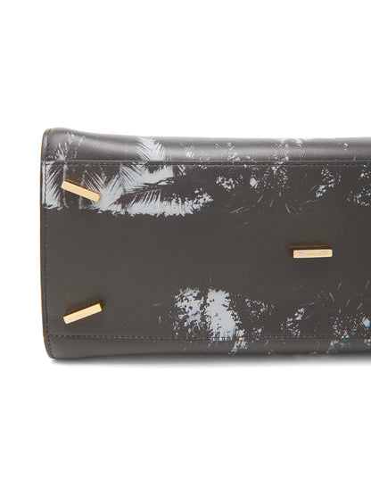 FERRAGAMO Gancini Palm-Printed Leather Shoulder Bag