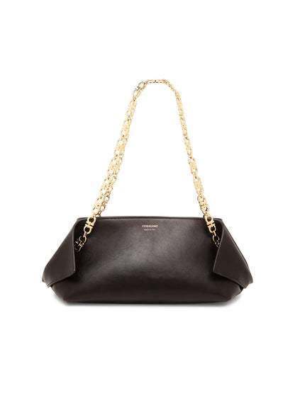 FERRAGAMO Extra-Small Scarf Leather Shoulder Bag