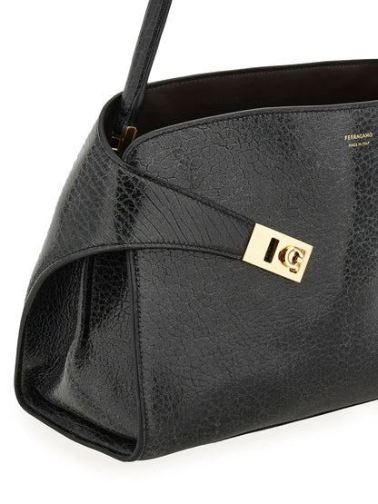 FERRAGAMO Hug Leather Shoulder Bag