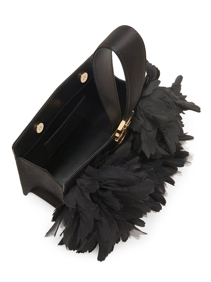 FERRAGAMO Gancini Appliqué Leather Clutch