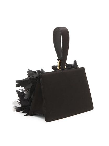 FERRAGAMO Gancini Appliqué Leather Clutch