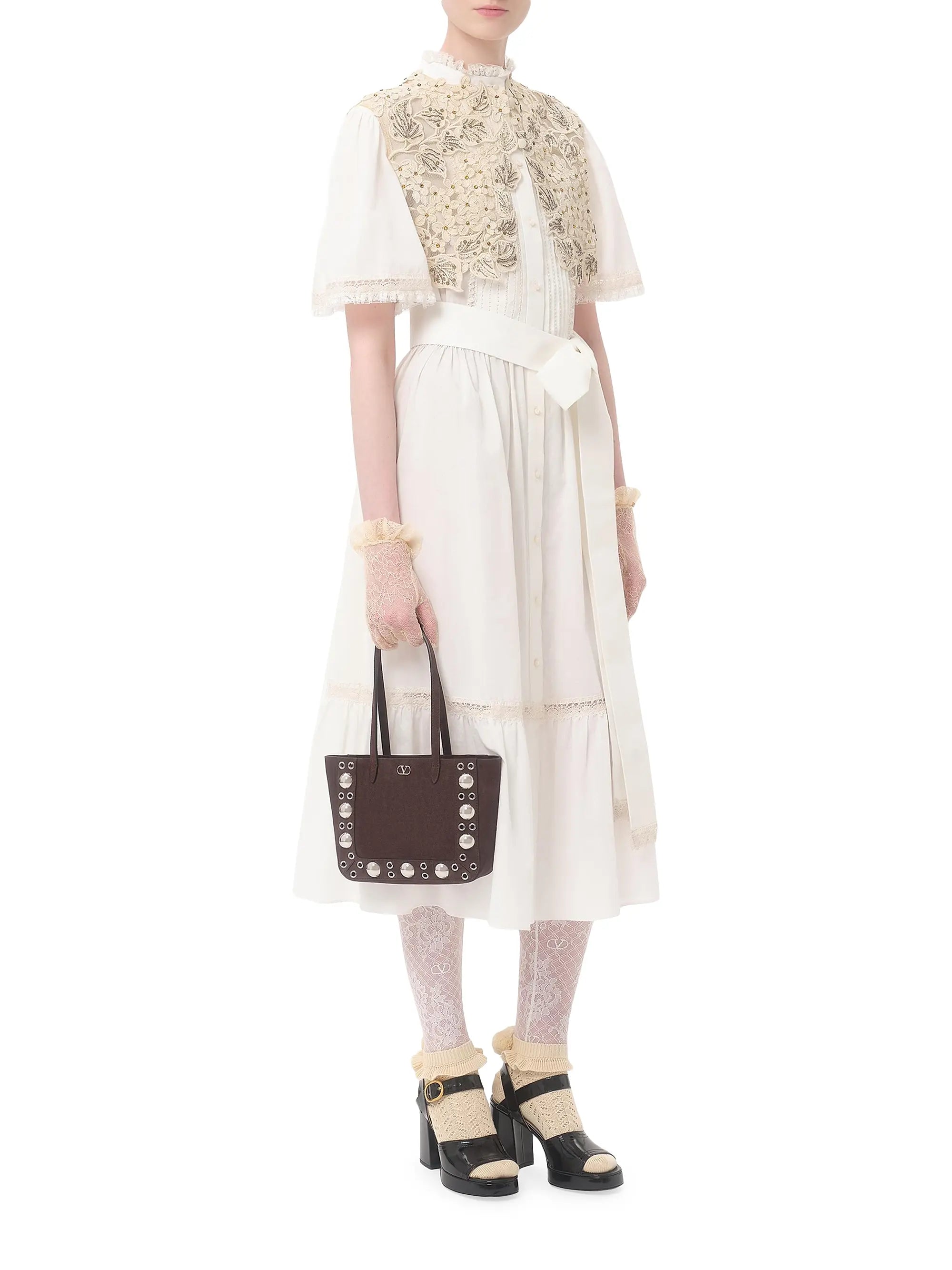 Valentino Garavani Nellcôte Mini Suede Shopping Bag