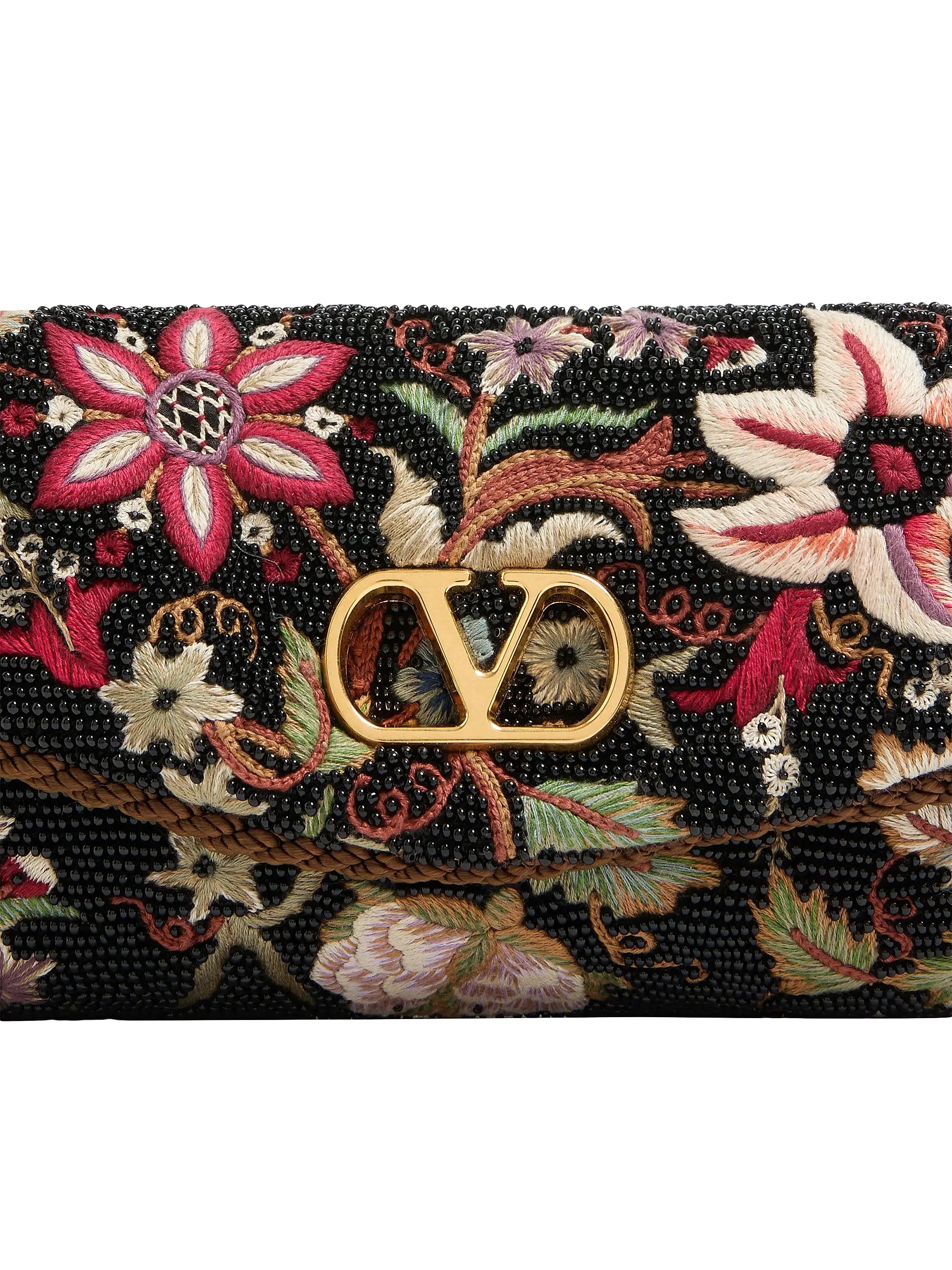 Valentino Garavani Vain Soft Embroidered Small Shoulder Bag