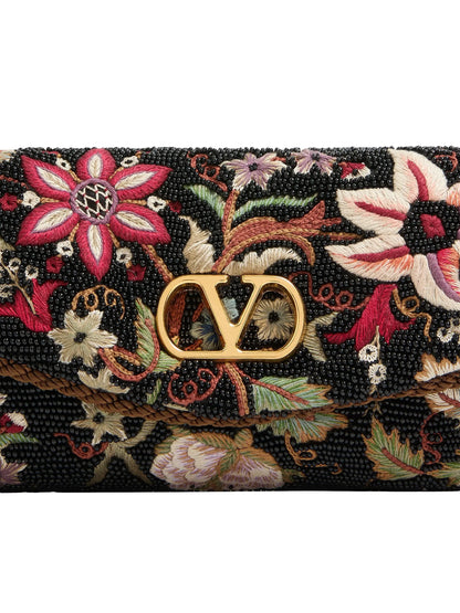 Valentino Garavani Vain Soft Embroidered Small Shoulder Bag