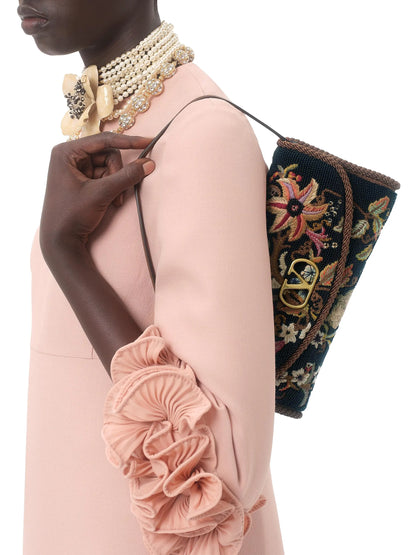 Valentino Garavani Vain Soft Embroidered Small Shoulder Bag