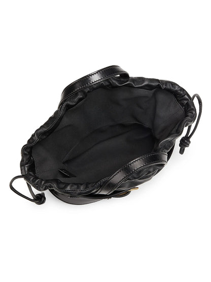 Balmain Mini Shuffle Leather Top Handle Bag