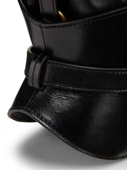 Balmain Mini Shuffle Leather Top Handle Bag