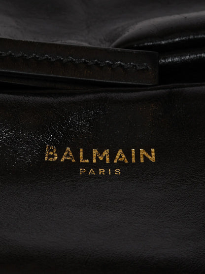 Balmain Mini Sync Chain-Link & Leather Top Handle Bag