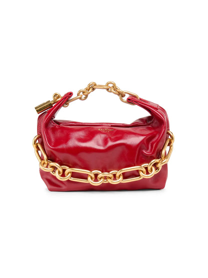 Balmain Mini Sync Chain-Link & Leather Top Handle Bag