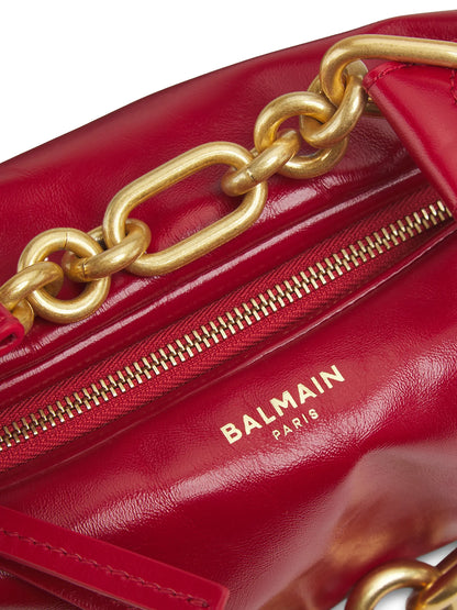 Balmain Mini Sync Chain-Link & Leather Top Handle Bag