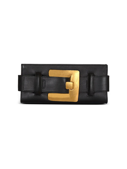 Balmain Anthem Buckle-Detailed Leather Pouch