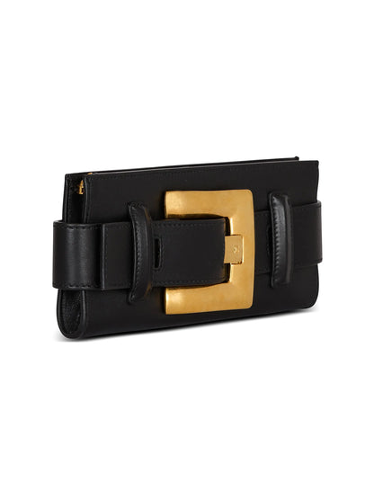 Balmain Anthem Buckle-Detailed Leather Pouch