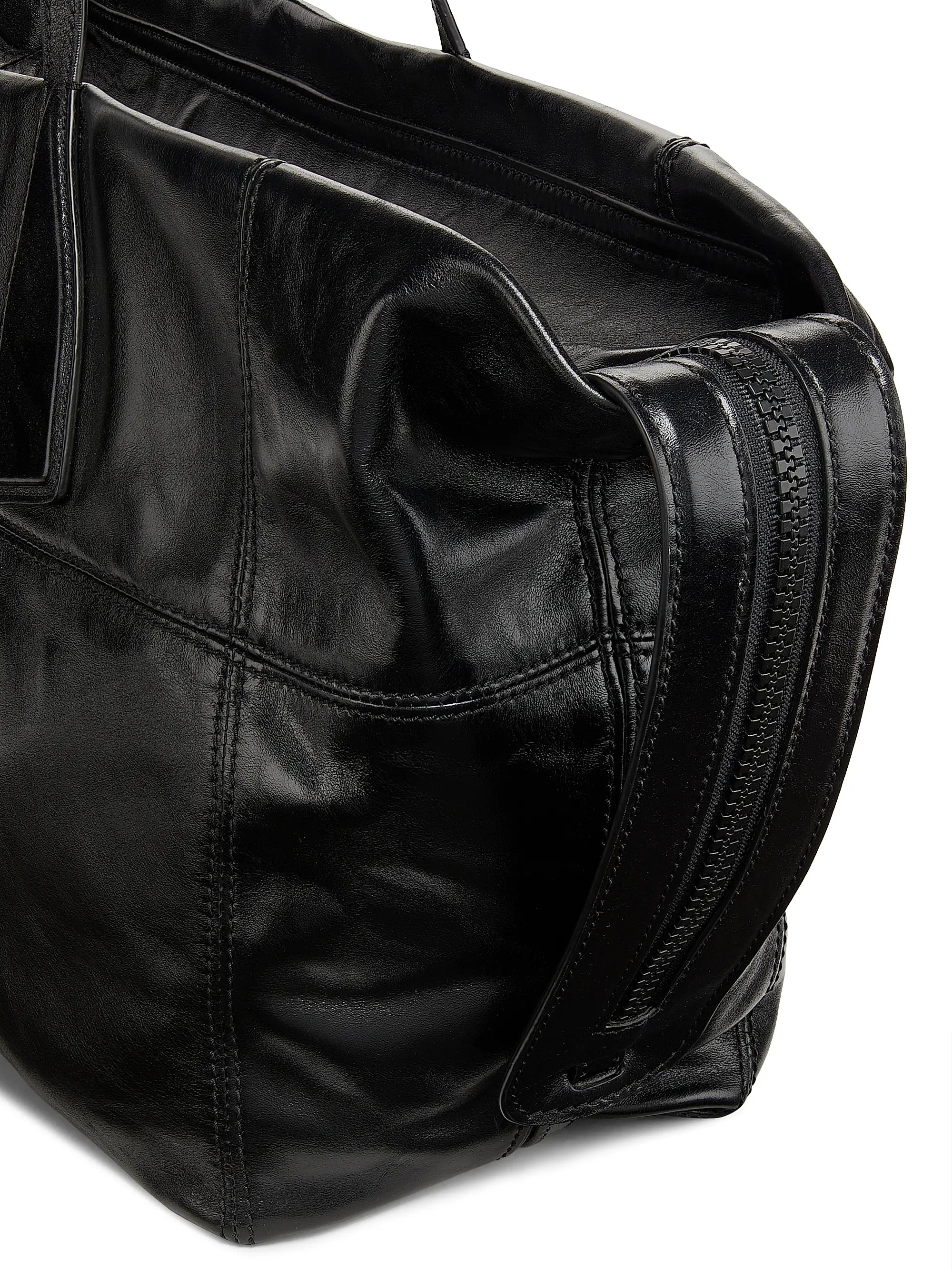 Balmain Track Leather Tote Bag