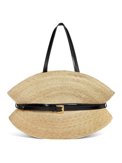 Balmain Large Shuffle Raffia Tote Bag