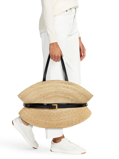 Balmain Large Shuffle Raffia Tote Bag