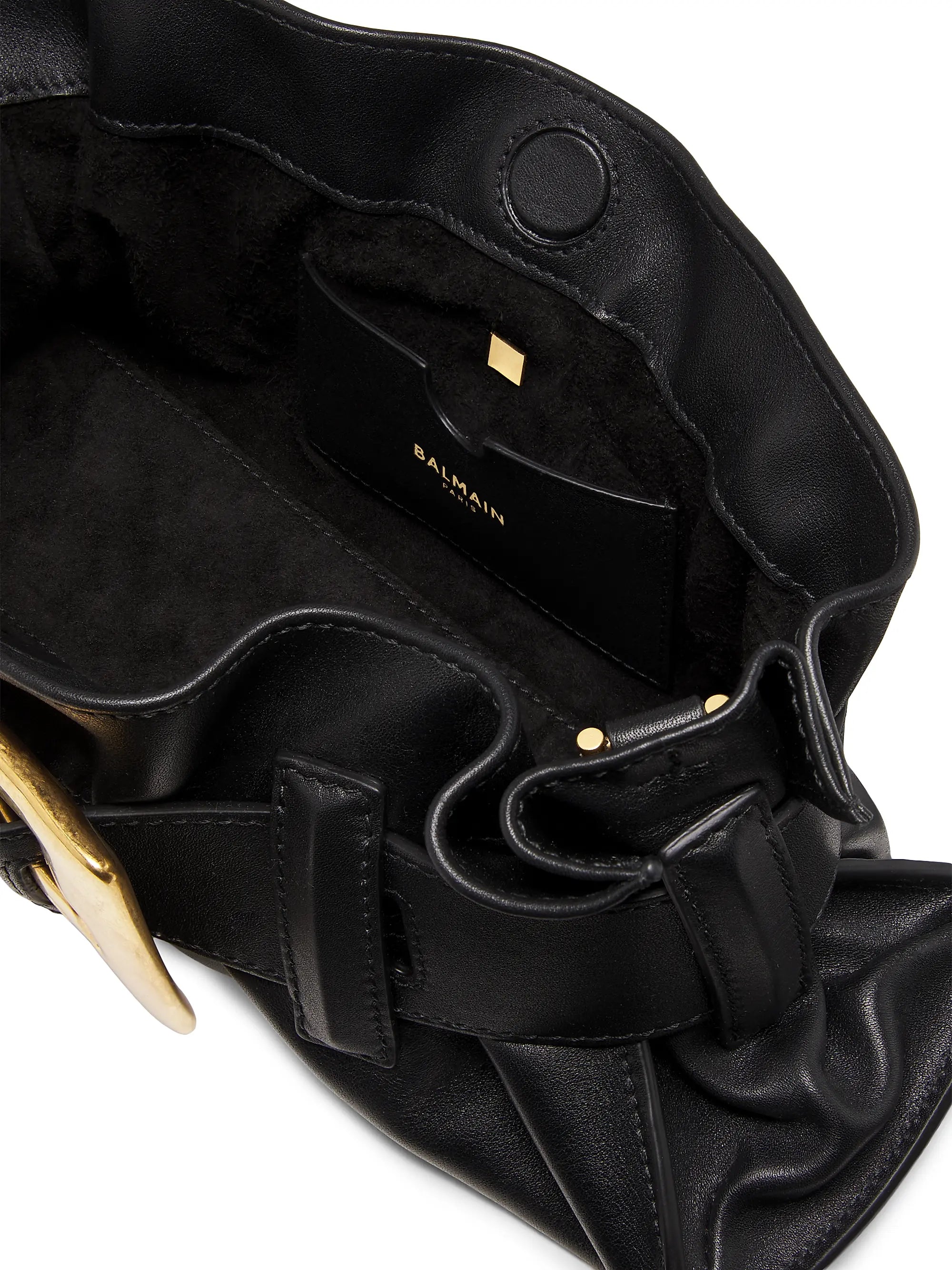 Balmain Mini Anthem Leather Top Handle Bag