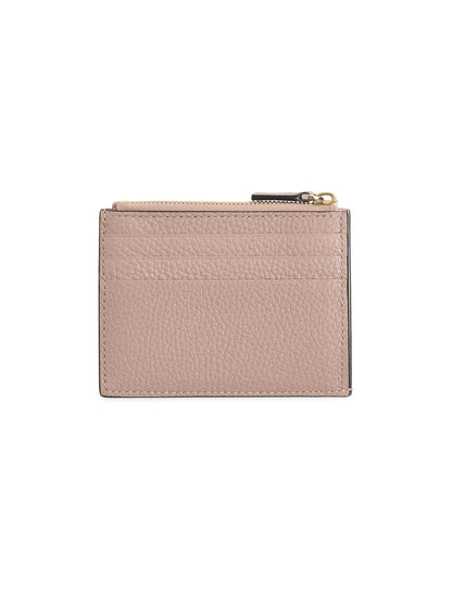 Valentino Garavani Rockstud Grainy Calfskin Cardholder with Zipper