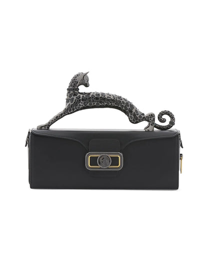 Lanvin Medium Leather Pencil Cat Top Handle Bag