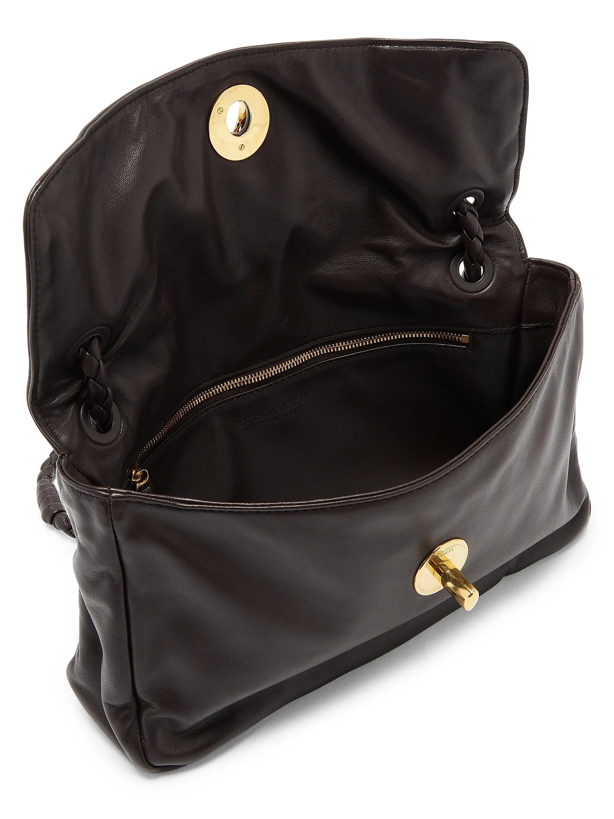 Bottega Veneta Soft Lock Leather Shoulder Bag