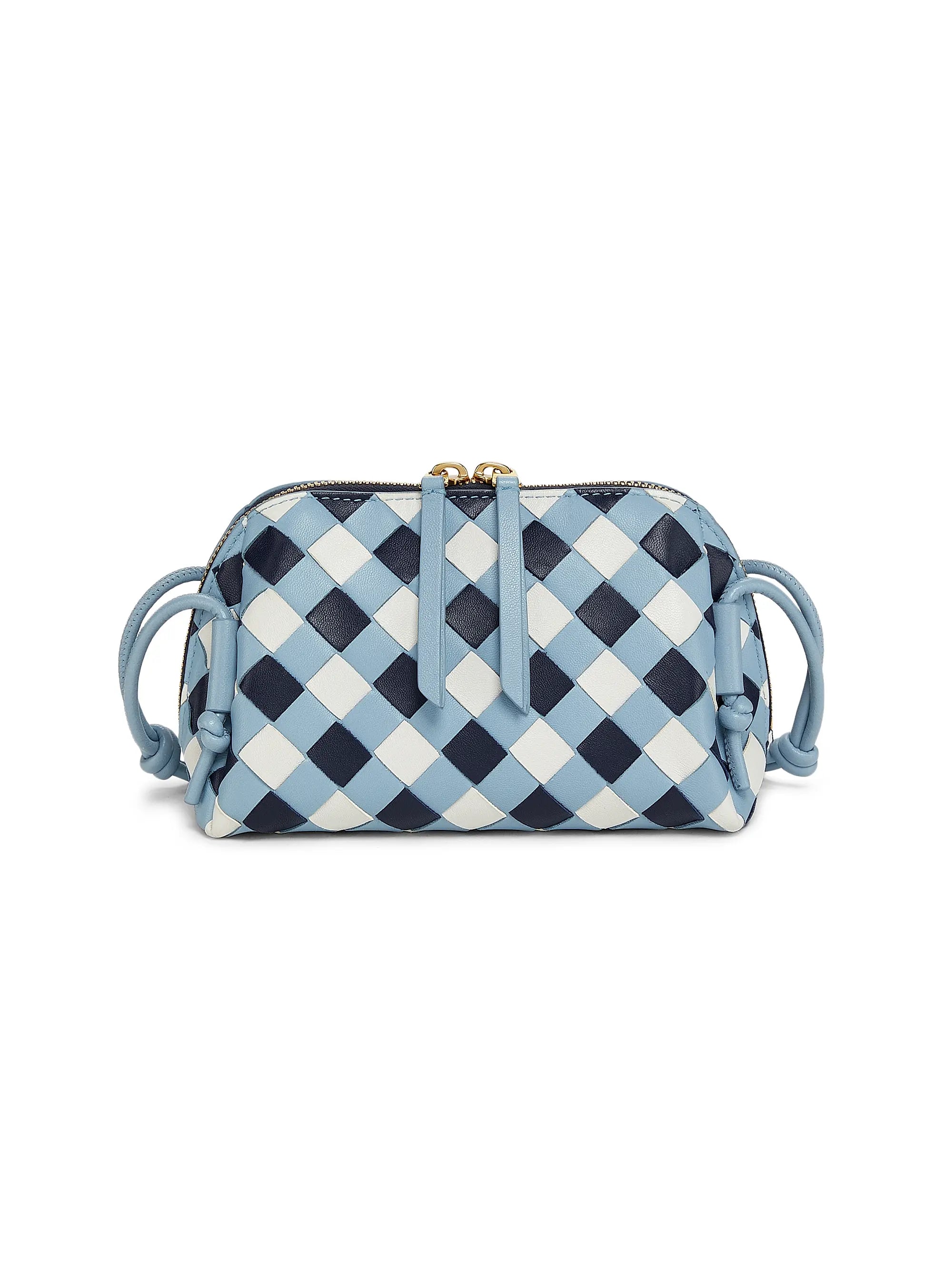 Bottega Veneta Checkered Leather Concert Pouch