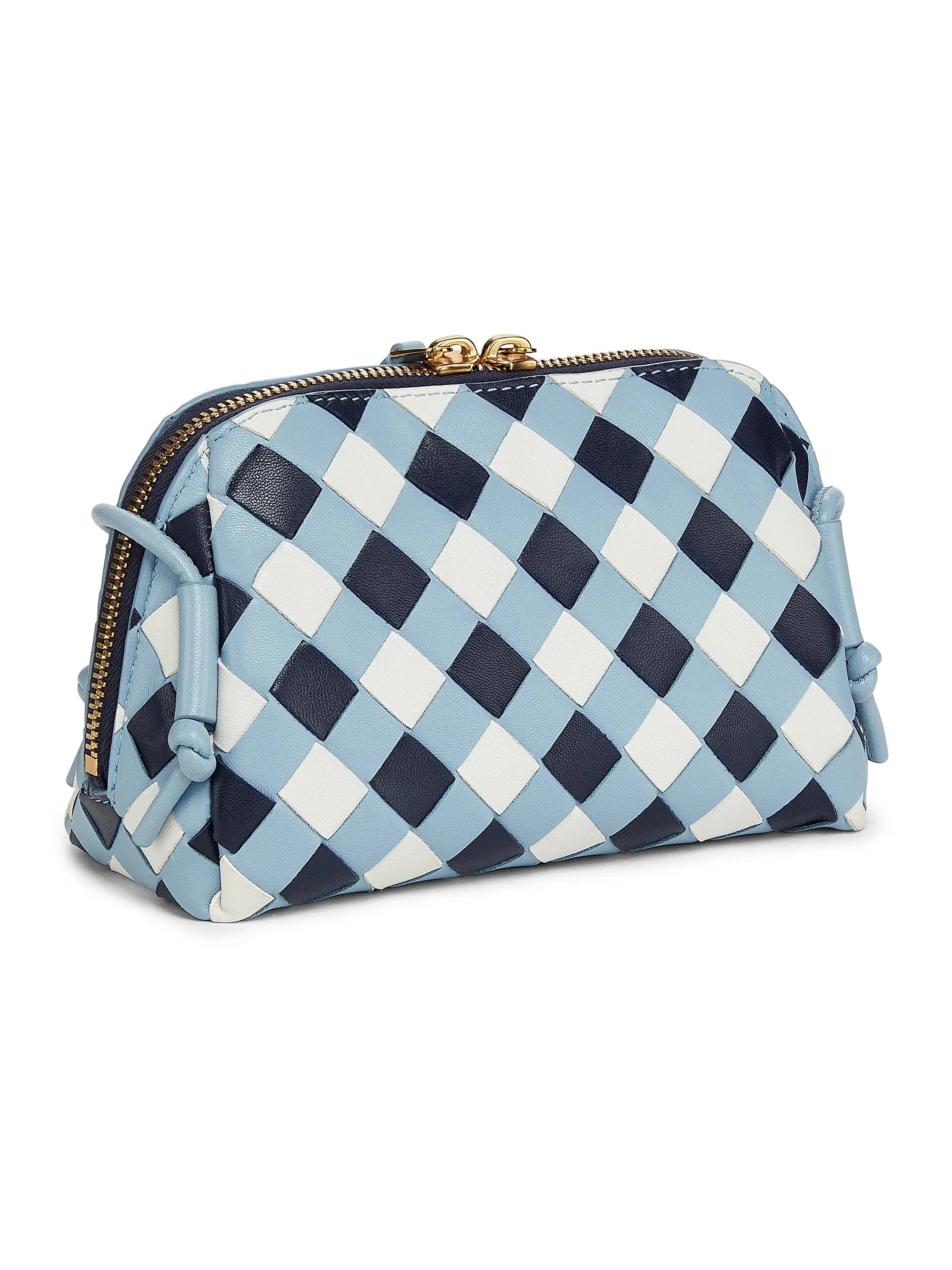 Bottega Veneta Checkered Leather Concert Pouch